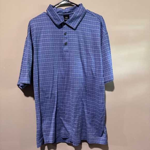 Nike Golf Dri-Fit Polo Shirt Men’s XL Blue Plaid Check Pattern - Picture 2 of 9